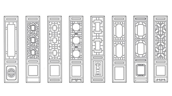 乌当喜迎门中式花格CAD设计图样式大全